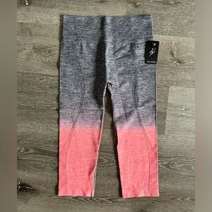 NWT S/M Pink and Grey Cropped Leggings